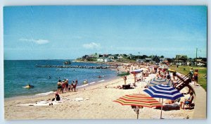 Cape Cod Massachusetts MA Postcard Falmouth Heights Beach  Scene c1960s Vintage