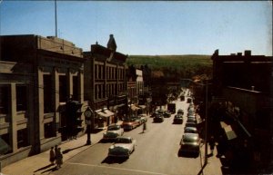 Bristol Connecticut CT Classic Cars Main Street Scene Vintage Postcard