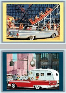 2 - 4x6 Postcards ~ 1959 FORD AUTOMOBILE Advertising Touring America 1990