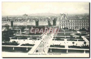 Paris Old Postcard Panorama of Paris Tuileries