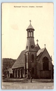 CHESTER, VT Vermont - EPISCOPAL CHURCH  1913 Windsor County Postcard