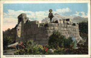 Cuzco Peru Cuadrante de Intihuatana en Pisac Ruins Vintage Postcard