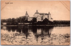 VINTAGE POSTCARD THE CASTLE AT LECKO SWEDEN c. 1900-1905