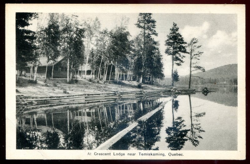 dc1040 - TEMISKAMING Quebec Postcard 1920s Crescent Lodge by Irwin