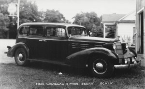 1935 Cadillac 5-Passanger Sedan ECM 15, Real Photo Postcard,