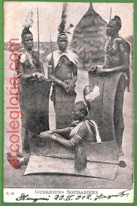 ah2356 - VINTAGE POSTCARD - 1912 - SDAN Egypt ETHNIC Red Cross-