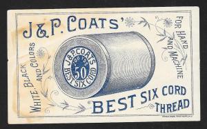 VICTORIAN TRADE CARD Coat's Thread The Mikado