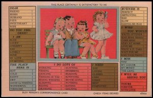 busy  person's postcard: This Place Certainly Is Satisfactory