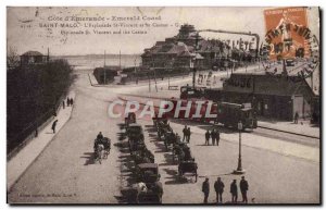 Old Postcard Saint Malo L & # 39esplanade St Vincent and the casino Tramway S...