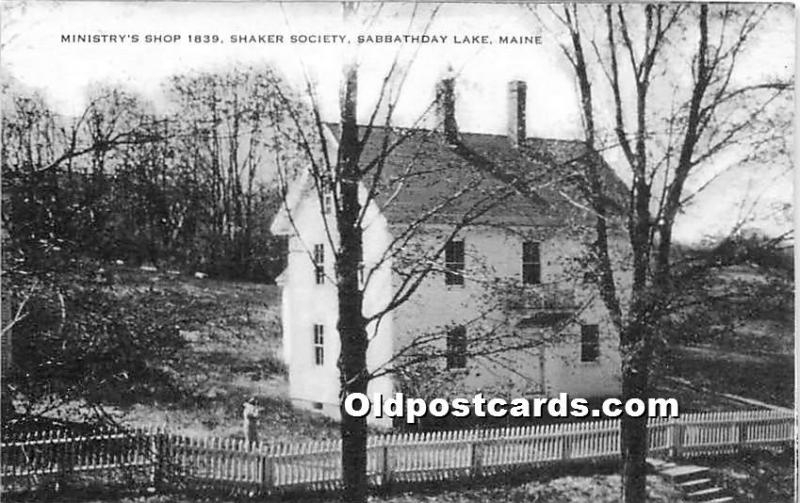 Ministry's Shop 1839, Shaker Society Sabbathday Lake, ME, USA Unused 