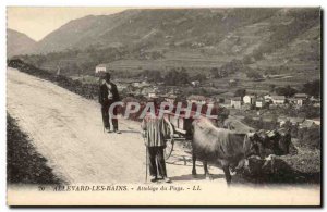 Allevard Postcard Old Country Hitch (s cow herds)