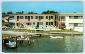 2 Postcards CLEARWATER BEACH, Florida FL ~ Roadside SURF 'N SAND MOTEL 1950s-60s