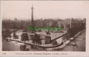 London Postcard - Trafalgar Square Showing Nelson's Column RS30959