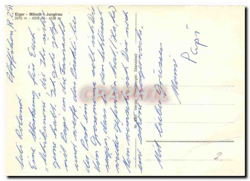 Postcard Modern Eier Monch Jungfrau