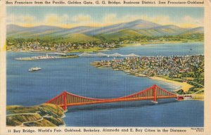 Postcard Golden Gate Bridge San Francisco California