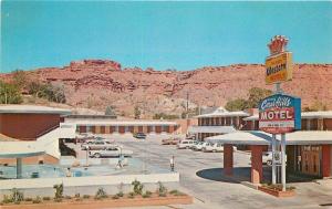 Auto 1960s St George Utah Wittwer's Coral Hills Motel Postcard Seaich pool 12672