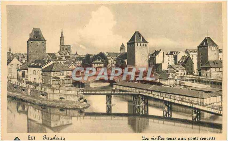 Postcard Old Strasbourg Les Vieilles Tours to Covered Bridges