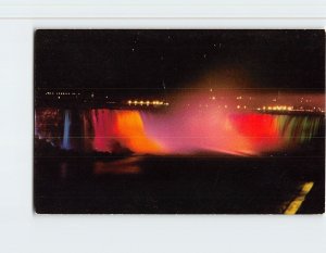 Postcard Illuminated Niagara Falls, Canada