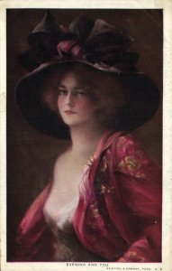 PC ARTIST SIGNED, PHILIP BOILEAU, EVENING AND YOU, Vintage Postcard (b47388)