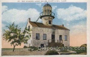 Old Spanish lighthouse, Point Loma, CA USA Lighthouse Unused light crease bot...