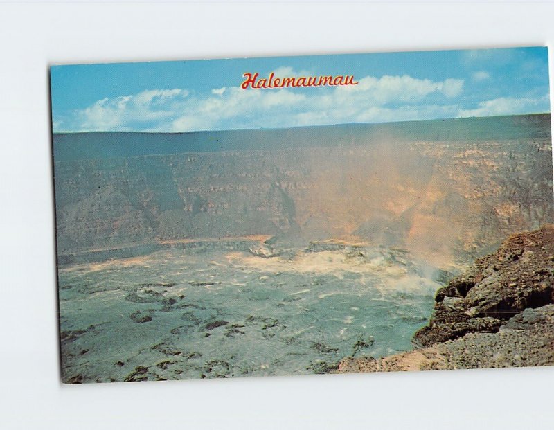 Postcard Main vent Halemaumau Crater Hawaii Volcanoes National Park Hawaii USA