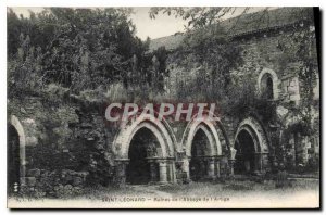 Postcard Old Saint Leonard ruins of the Abbey of Artige