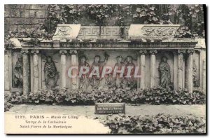 Postcard Old Paris Musee Cluny Vestige of the Cathedrale Saint Pierre in Mart...