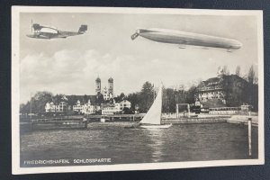 Mint Germany Friedrischafen Castle part Zeppelin Real Picture Postcard