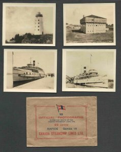 Ca 1915 RPPC CANADA STEAMSHIP LINES 10 REAL PHOTOS ABOUT 3 X 3.65 SEE INFO