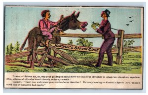 1880 Kendall's Spavin Cure Dandy Urchin & Donkey Farm #6P