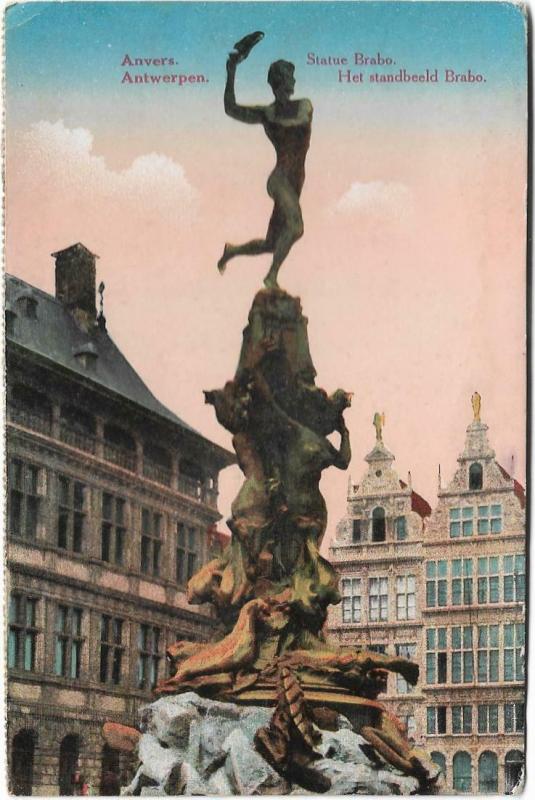 Belgium Antwerpen Anvers statue Brabo 01.28