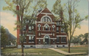 Postcard High School Building Myerstown PA 1911