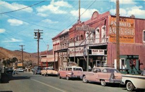 Virginia City Virginia 1950s Street Old Mining Sierra News Postcard 21-7377