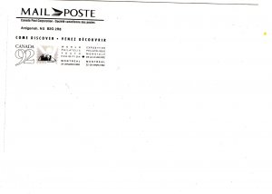 Canada Post, 1992, Commemorative Stamps on Postcard