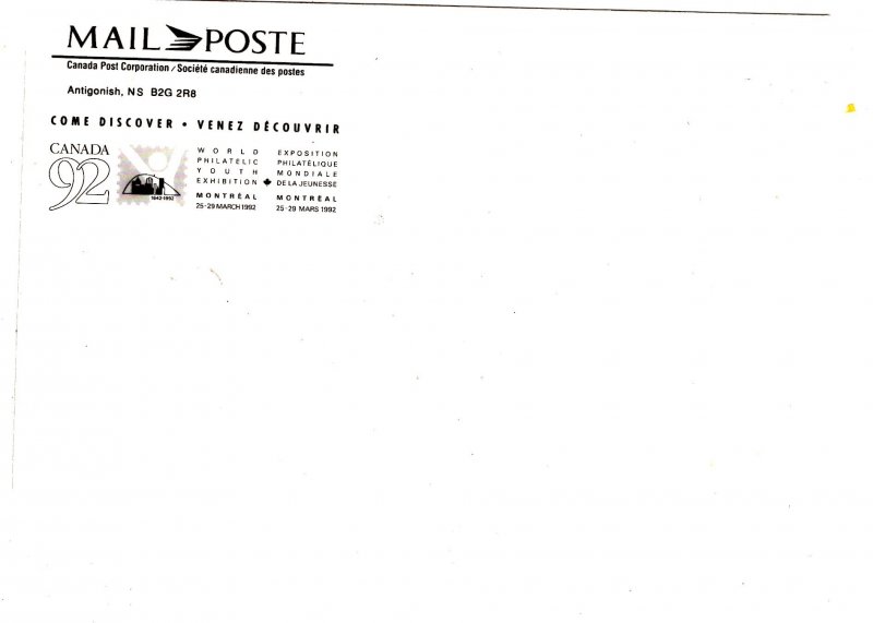 Canada Post, 1992, Commemorative Stamps on Postcard