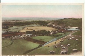 Sussex Postcard - Poynings from The Devils Dyke - Brighton - Ref 18729A