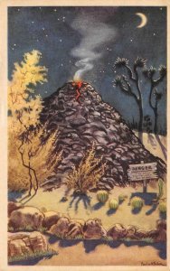 Volcano, Ghost Town Knott's Berry Place Buena Park, CA 1946 Art Vintage Postcard