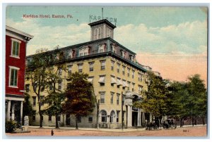 c1910 Karldon Hotel Easton Pennsylvania PA Antique Unposted Postcard 
