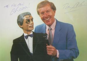 Ray Alan & Lord Charles Television ITV Ventriloquist Vintage Hand Signed Photo