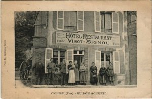 CPA COCHEREL Au Bon Accueil Hotel Restaurant VISOT-SIGNOL (148420)