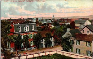 View Overlooking Hagerstown MD Vintage Postcard O71