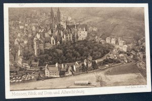 Mint Germany Real Picture Postcard Zeppelin View Of Meissen Albrechfsburgn Dom