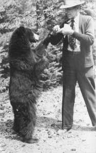 Art Ray Bear Man California Pacific Coast 1951 RPPC Photo Postcard 20-2831