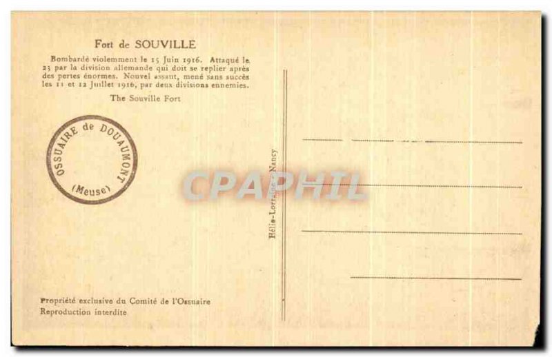 Old Postcard With Souveille Army