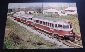 VINTAGE POSTCARD UNUSED - PHILADELPHIA & WESTERN BULLET TRAIN CARS