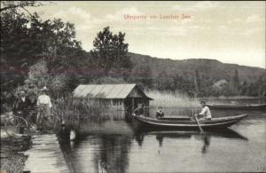 Boating & Bicycle - Uferpartie am Laacher See - Germany? c1910 Postcard