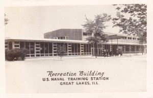 Illinois Great Lakes U S Naval Training Station Recreation Building Real Photo