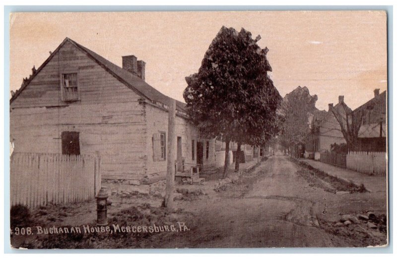 c1910 Buchanan House Mercersburg Pennsylvania PA Antique Unposted Postcard