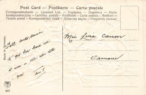 Easter Greetings Humanized Rabbits Pull Eggs Children embossed postcard  B927