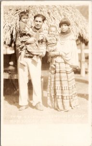 Seminoles Chief Corey Osceola & His Family Native American Indians Postcard X15